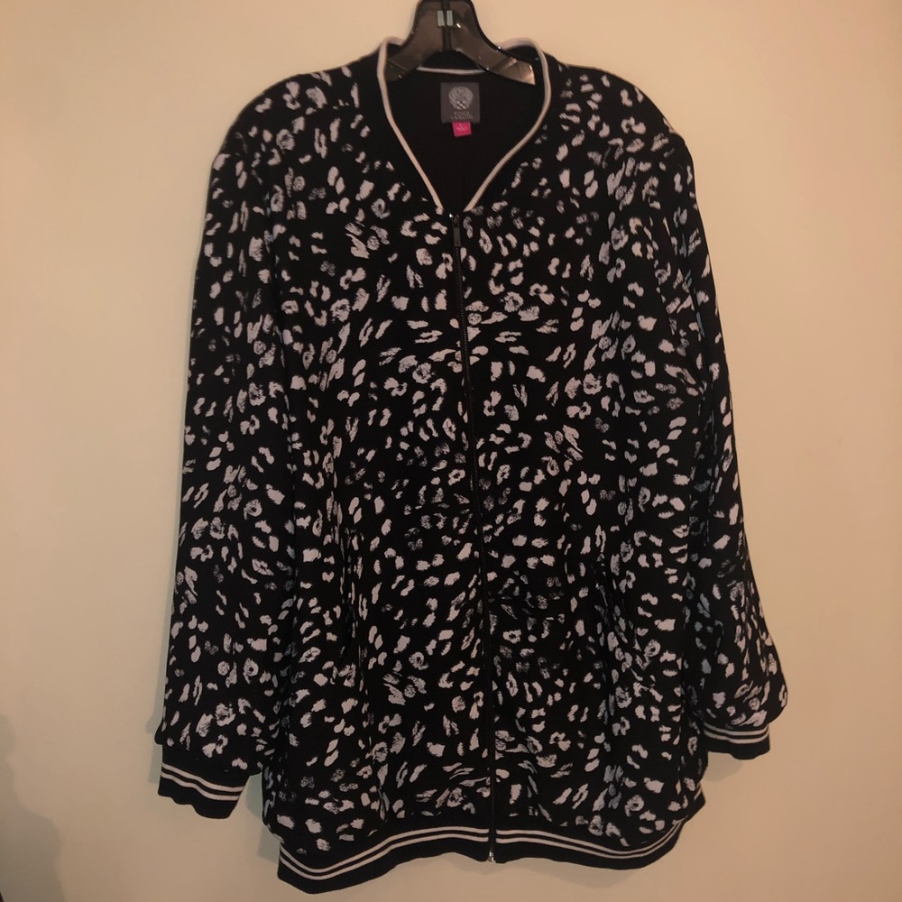Vince Camuto Animal Print Bomber Jacket